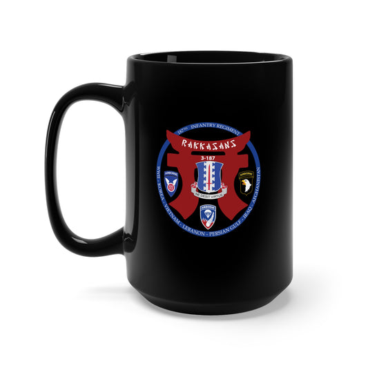 Black Mug 15oz - 187th INF Regiment - Rakkasans - Special