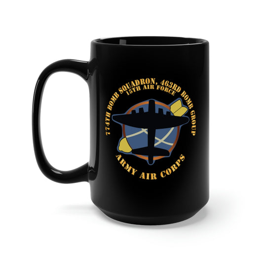 Black Mug 15oz - 774th Bomb Squadron, 463rd Bomb Group - 15th AF V2 X 300