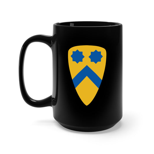 Black Mug 15oz - SSI - 2nd Cavalry Division X 300