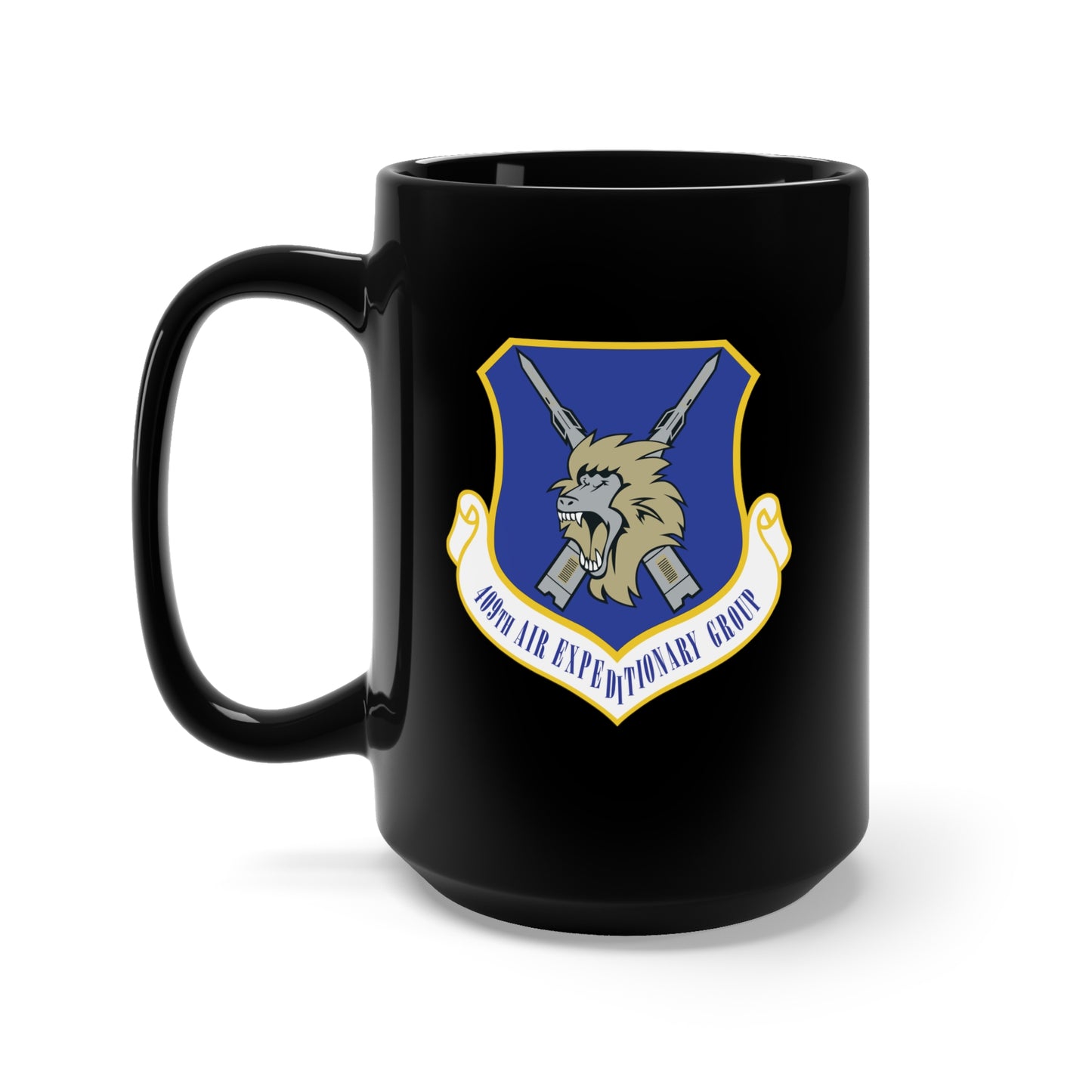 Black Mug 15oz - 409th Air Expeditionary Group X 300