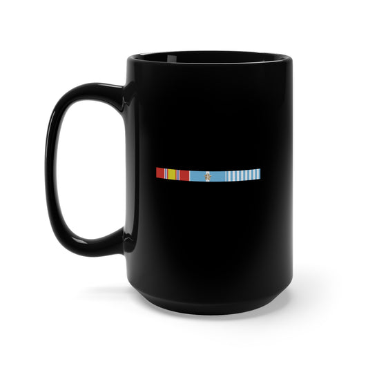 Black Mug 15oz - Korean War Service Bar w Campaign Star X 300