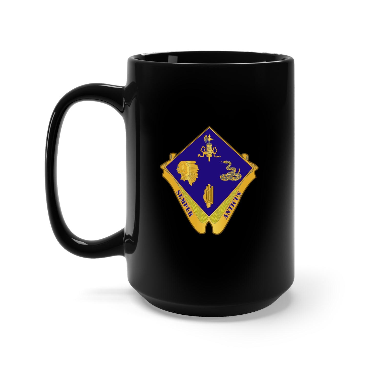 Black Mug 15oz - Army - 45th Infantry Division wo Txt