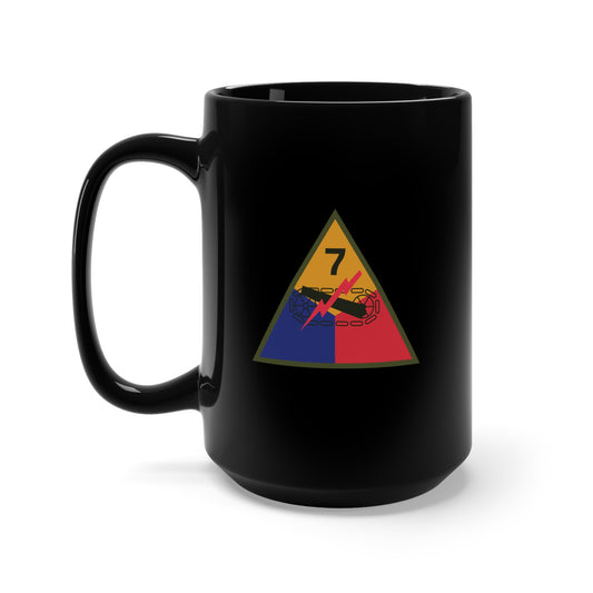 Black Mug 15oz - SSI - 7th Armored Division X 300