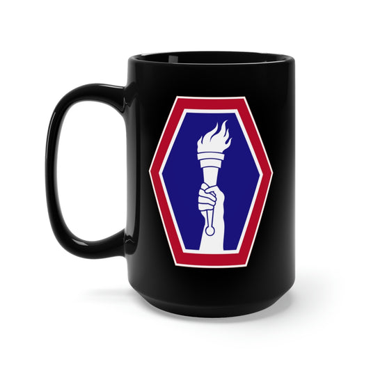 Black Mug 15oz - Army - 442nd Infantry Regimental Combat Team - SSI X 300