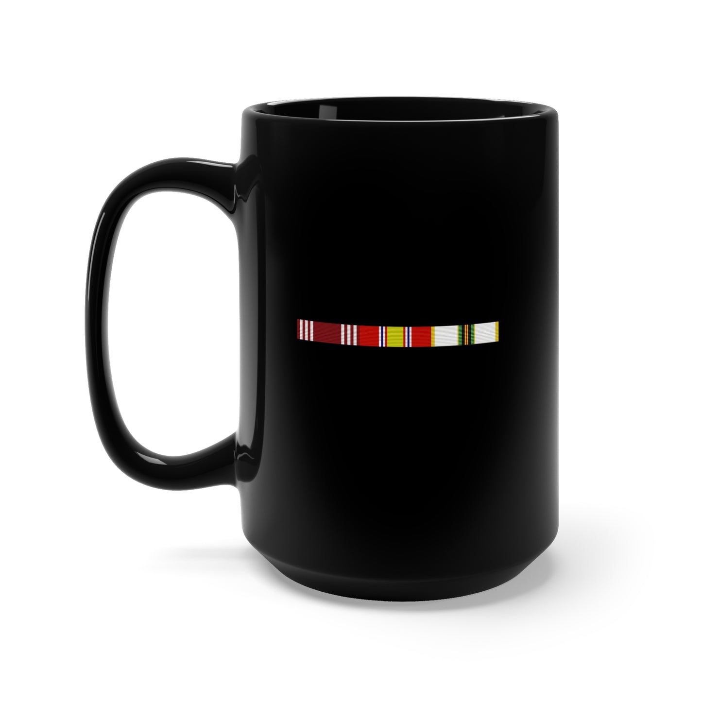 Black Mug 15oz - BAR - Good Conduct - NDSM - Cold War Ribbons X 300