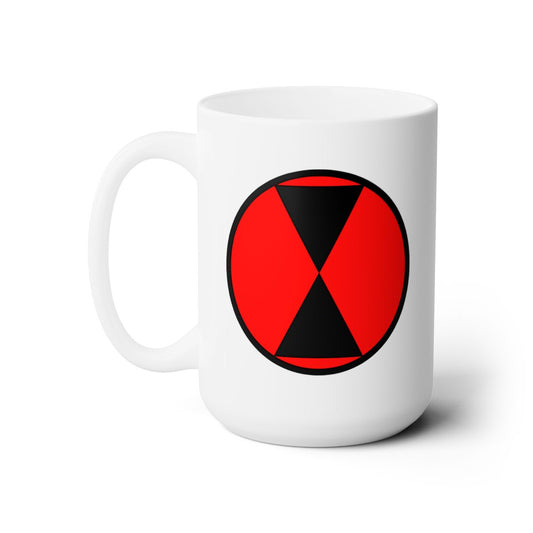 White Ceramic Mug 15oz - Army - 7th Infantry Division - SSI X 300