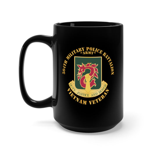 Black Mug 15oz - DUI - 504th Military Police Battalion wo SVC Ribbon X 300