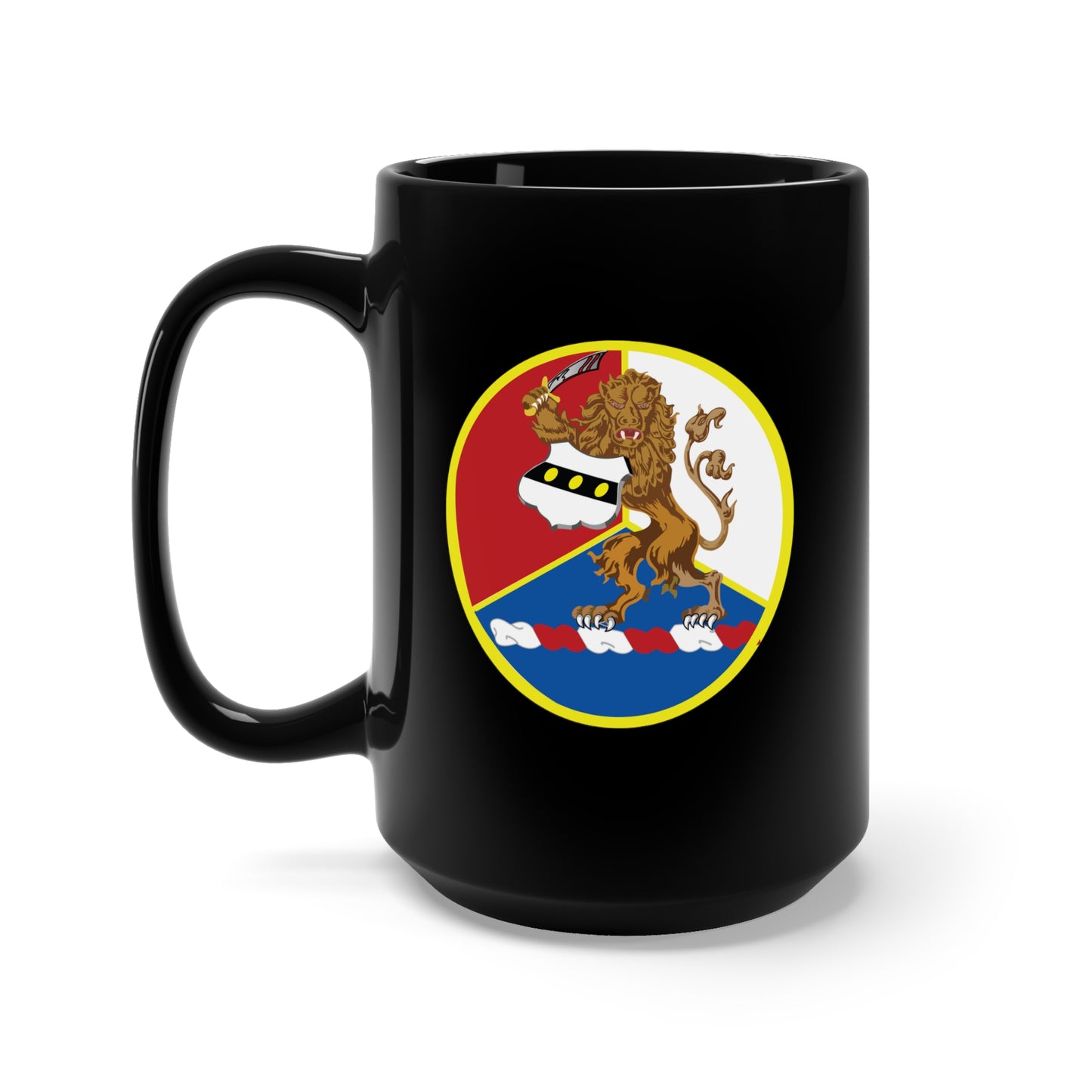 Black Mug 15oz - 28th Infantry Division - DUI wo Txt X 300
