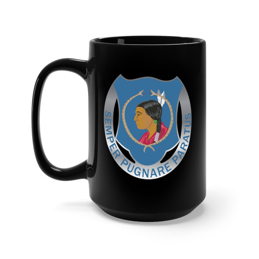 Black Mug 15oz - Army - 418th Infantry Regiment - DUI wo Txt X 300