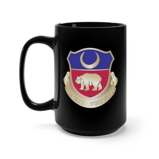 Black Mug 15oz - 408th Infantry Regiment - Gold X 300