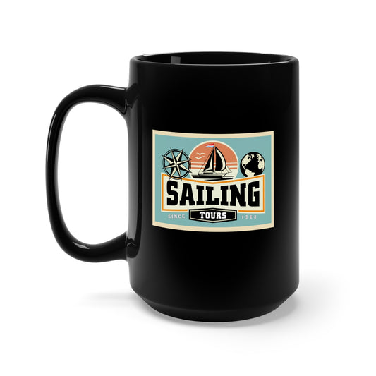 Black Mug 15oz - Sailing Tours x 300