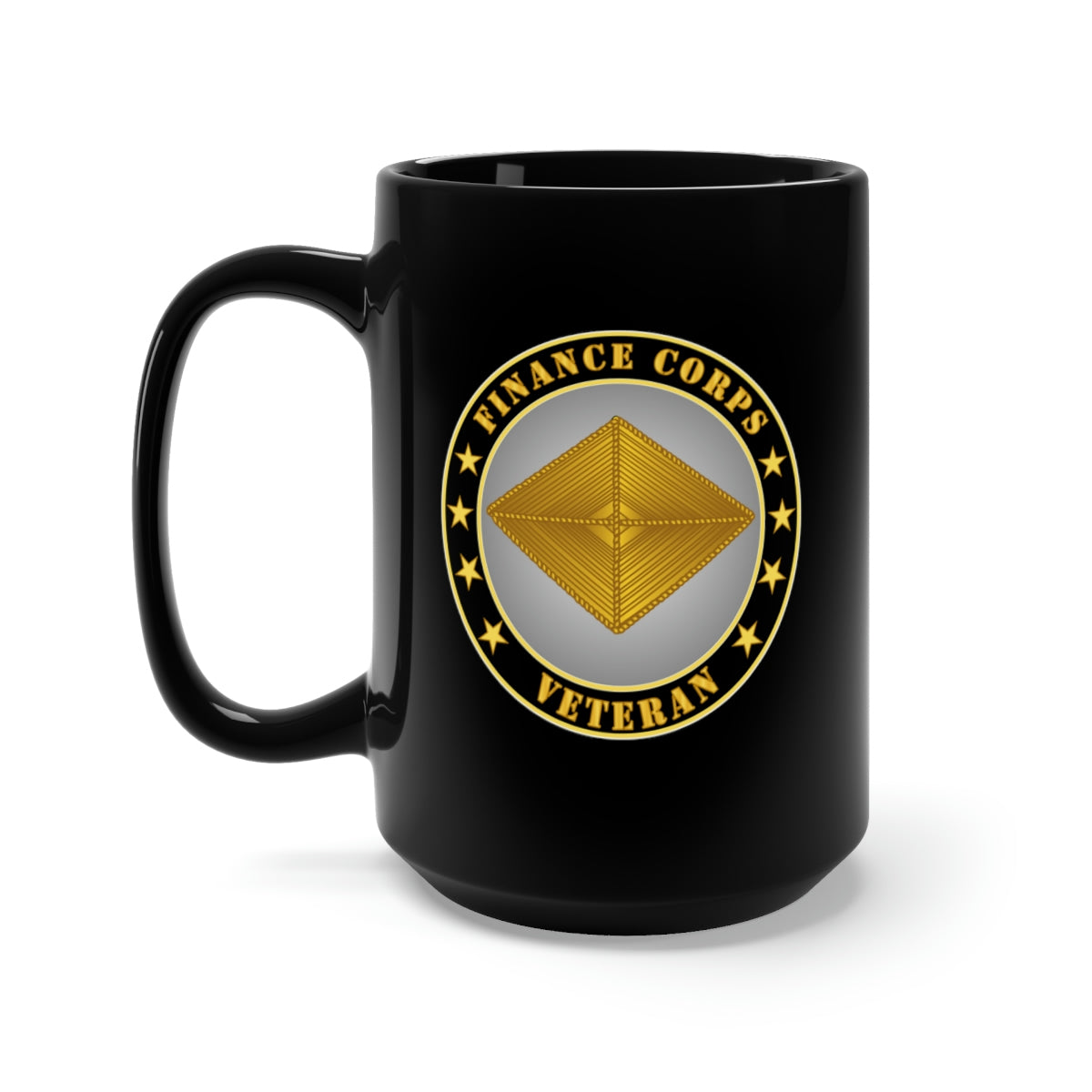 Black Mug 15oz - Army - Finance Corps Veteran