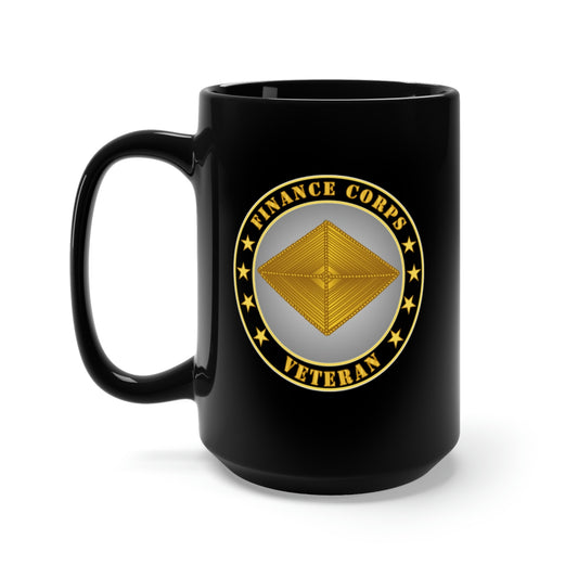 Black Mug 15oz - Army - Finance Corps Veteran