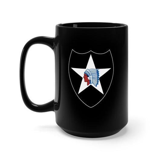 Black Mug 15oz - SSI - 2nd Infantry Division wo Txt X 300