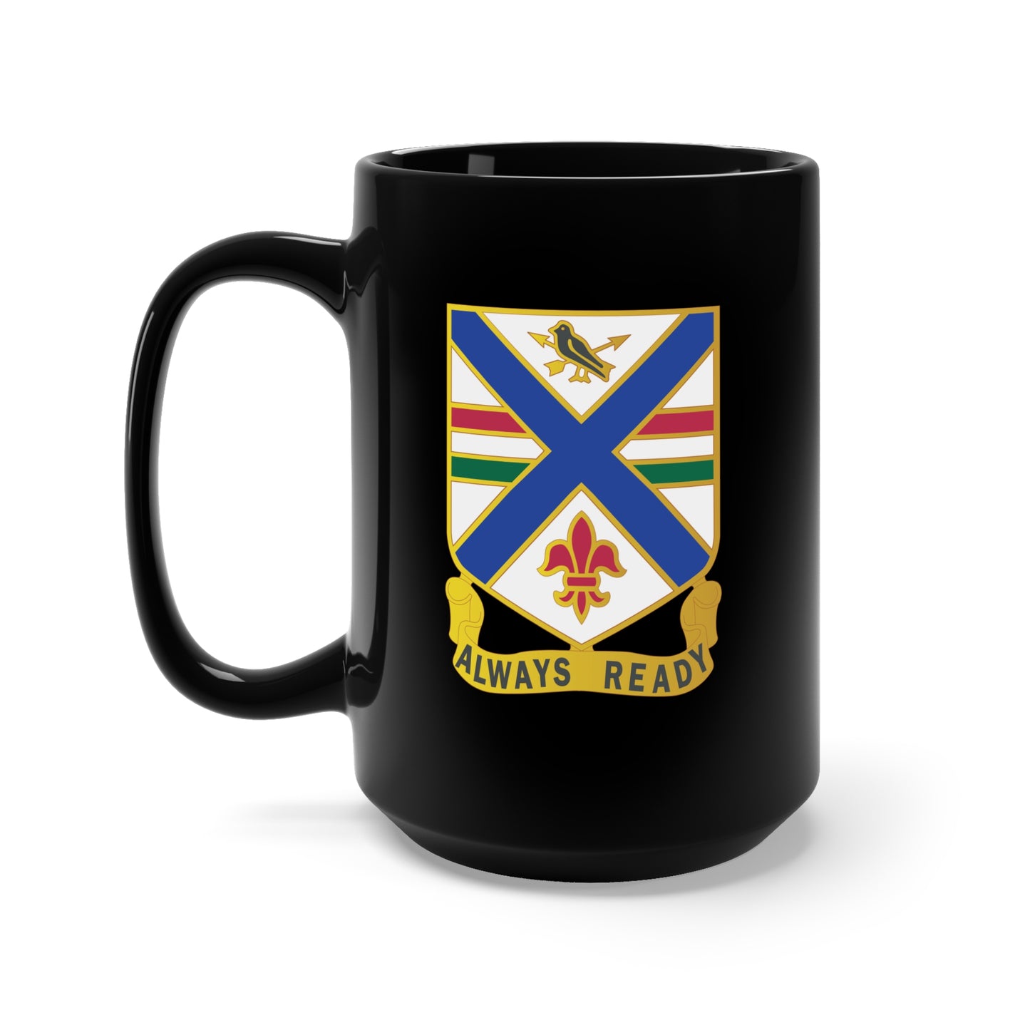 Black Mug 15oz - 130th Infantry Regiment - DUI wo Txt X 300