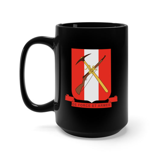 Black Mug 15oz - 298TH Engineer Combat Battalion in Europe V1 X 300
