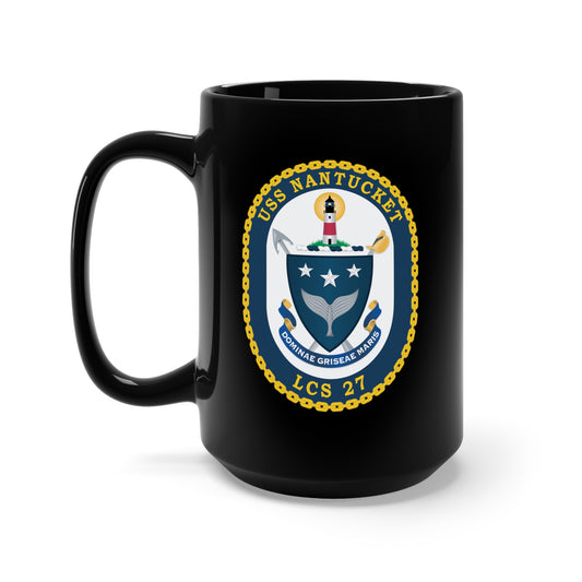 Black Mug 15oz - USS Nantucket (LCS 27) wo Txt X 300