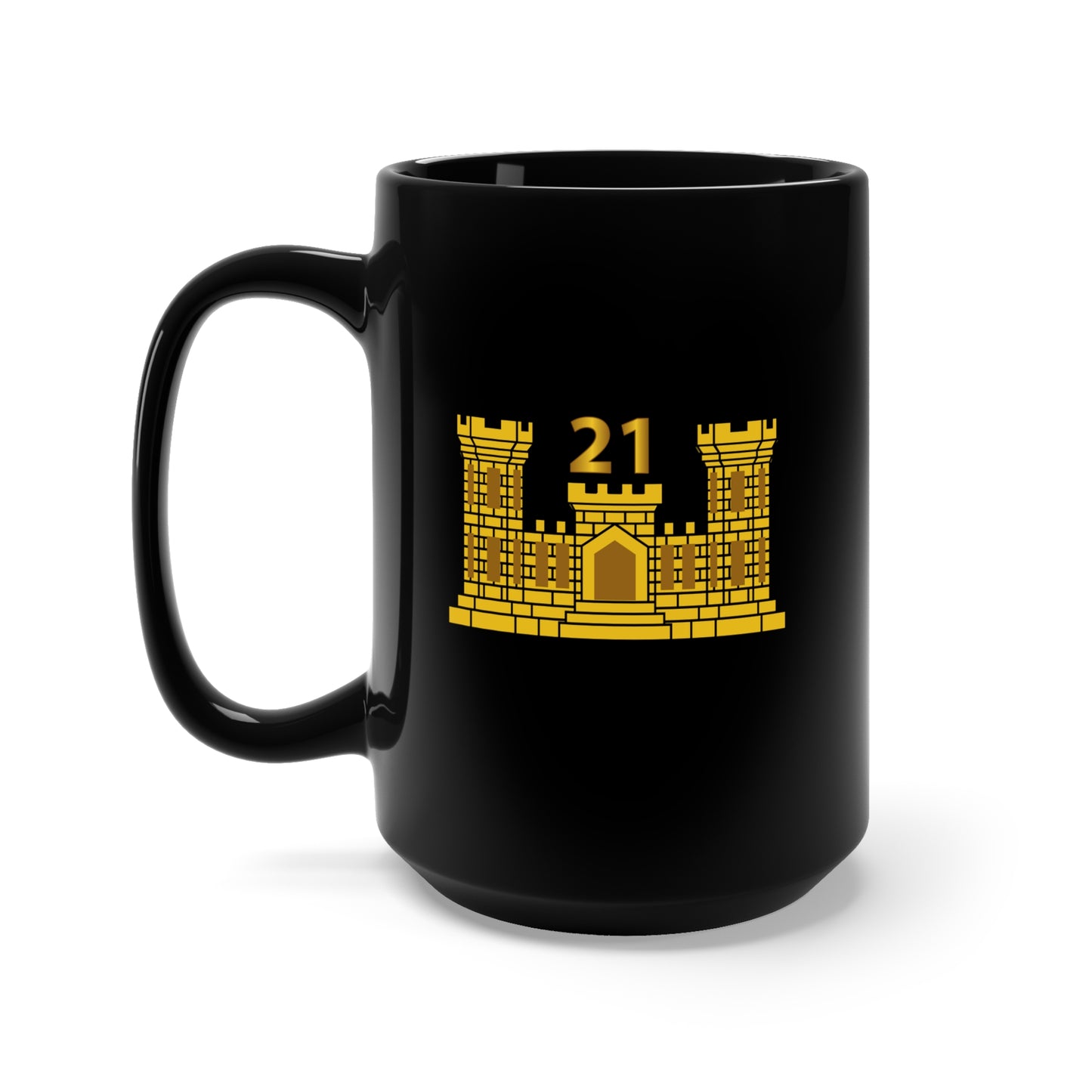 Black Mug 15oz - 21st Engineer Battalion w Number wo Txt