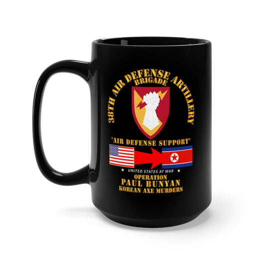 Black Mug 15oz - Operation Paul Bunyan - 38th ADA Bde - Korea