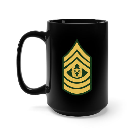 Black Mug 15oz - Army - Command Sgt Major E-9 (CSM)