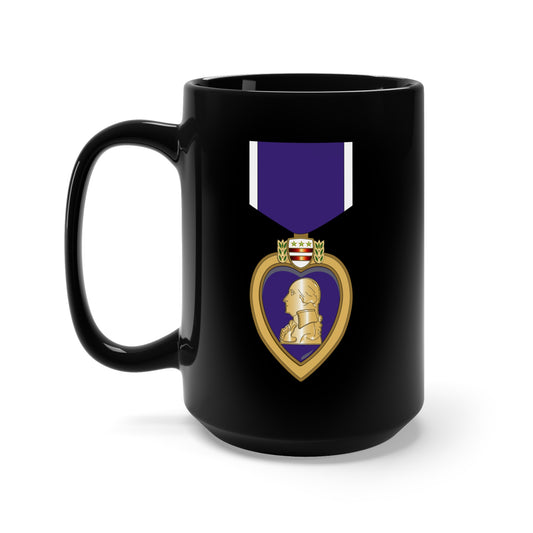 Black Mug 15oz - Purple Heart wo Txt  X 300