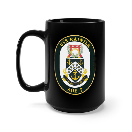 Black Mug 15oz - USNS Rainier (AOE-7) X 300
