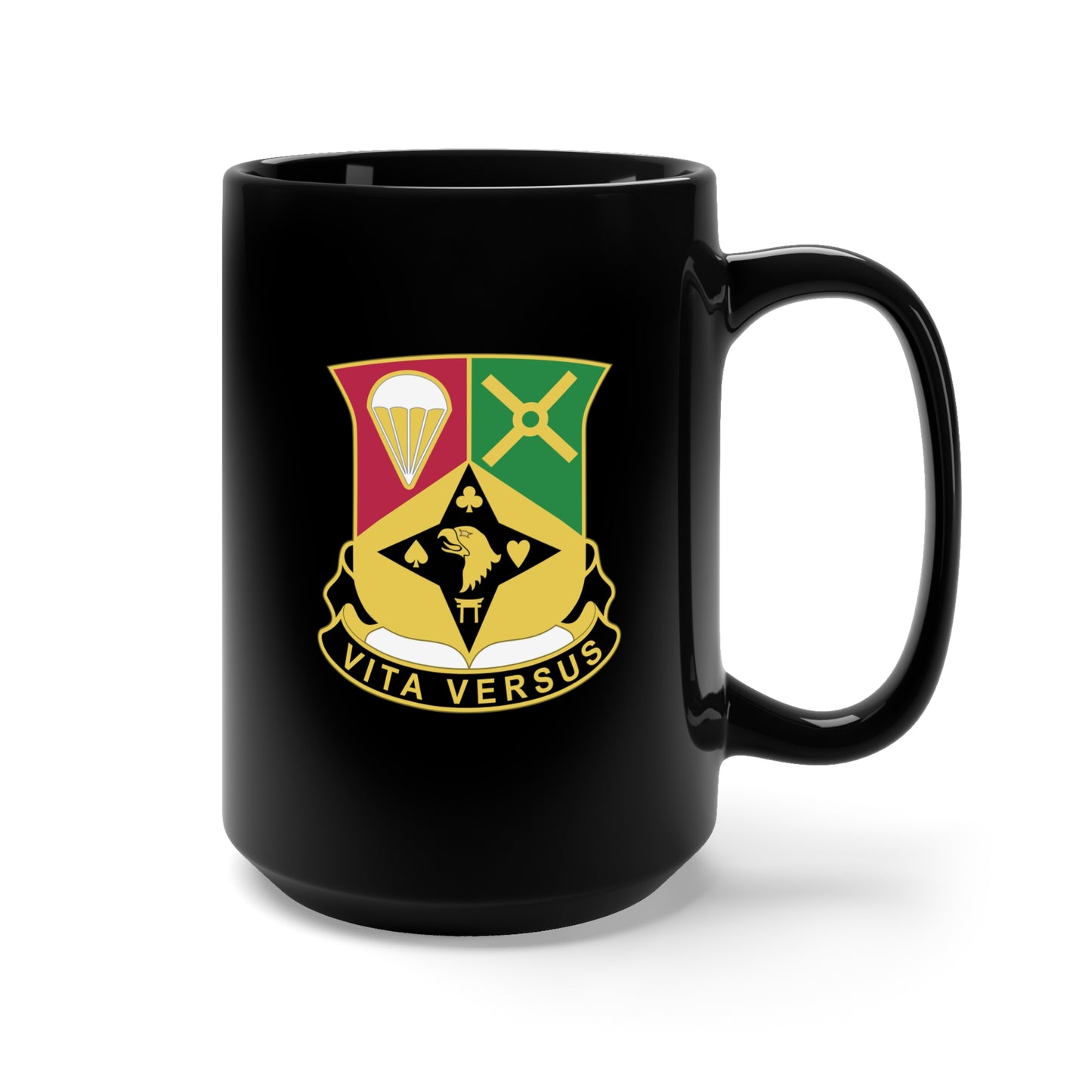 Black Mug 15oz - DUI - 101st Airborne Division Sustainment Brigade, Headquarters and Special Troops Battalion X 300