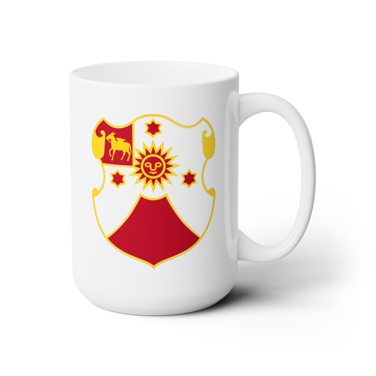 White Ceramic Mug 15oz - Army - 24th Field Artillery Regiment woTxt