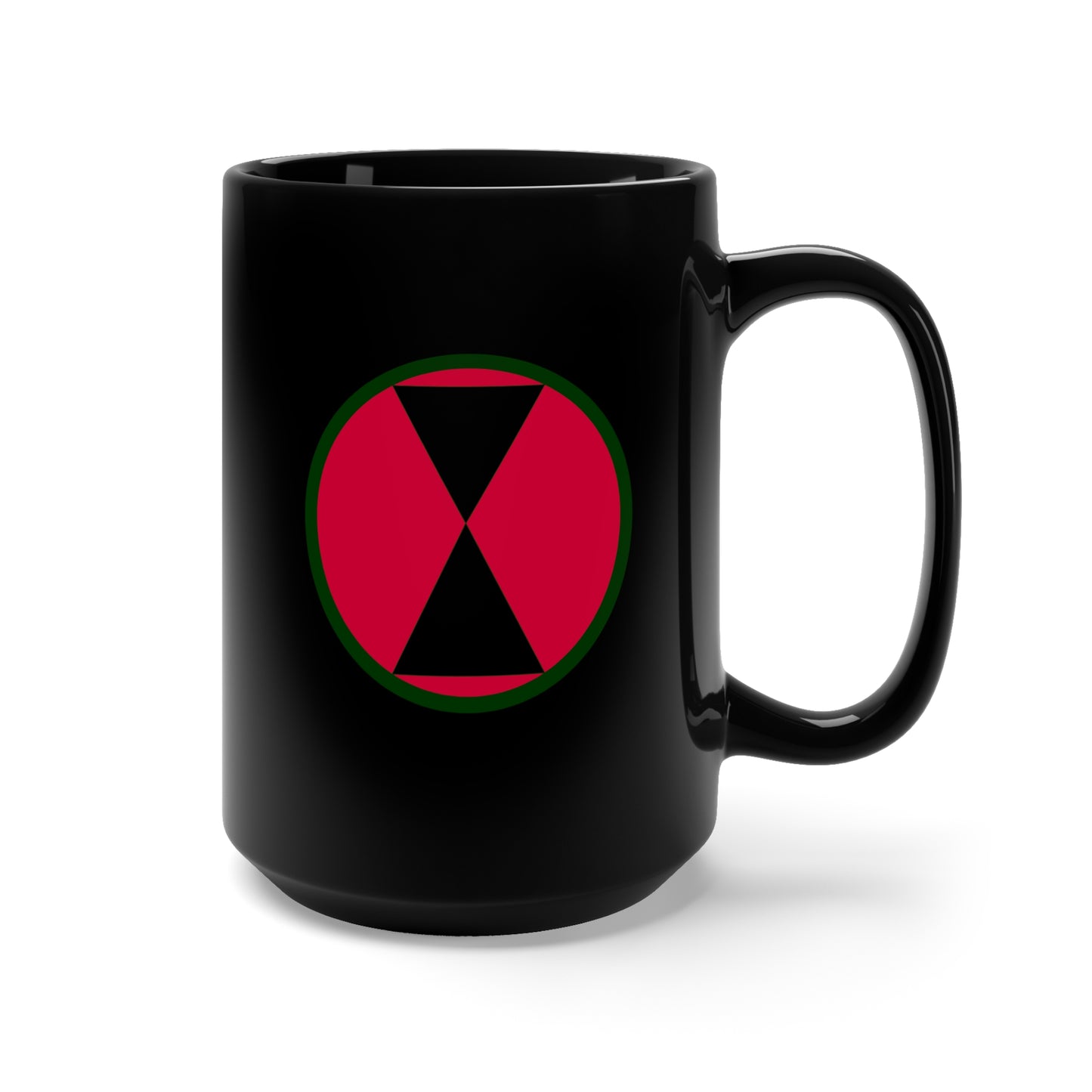 Black Mug 15oz - SSI - 7th Infantry Division wo Txt X 300