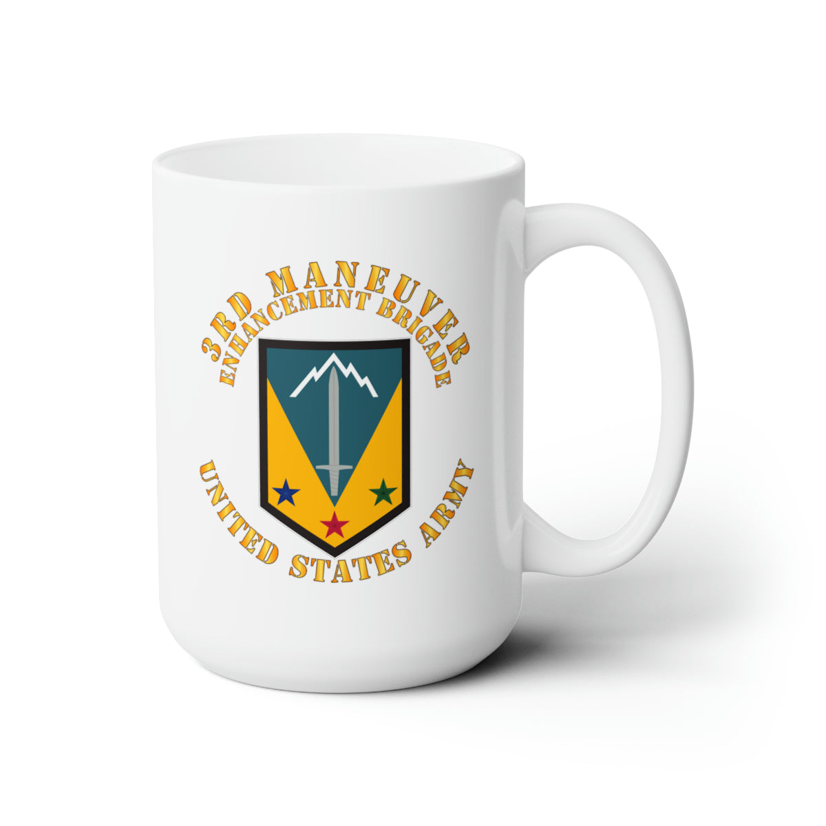 White Ceramic Mug 15oz - Army - 3rd Maneuver Enhancement Bde - SSI - US Army