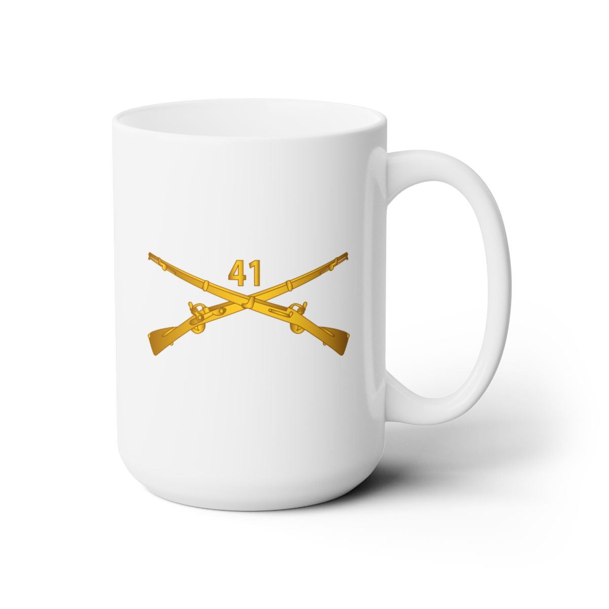 White Ceramic Mug 15oz - Army - 41st Infantry Regiment wo Txt