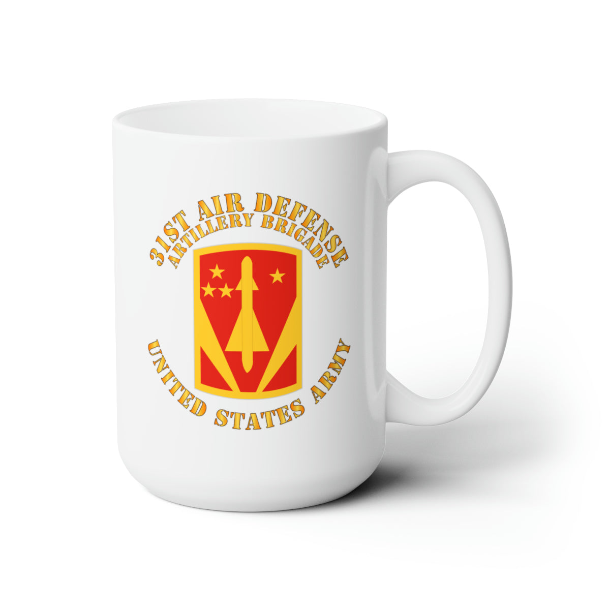 White Ceramic Mug 15oz - Army - 31st Air Defense Artillery Bde - US Army
