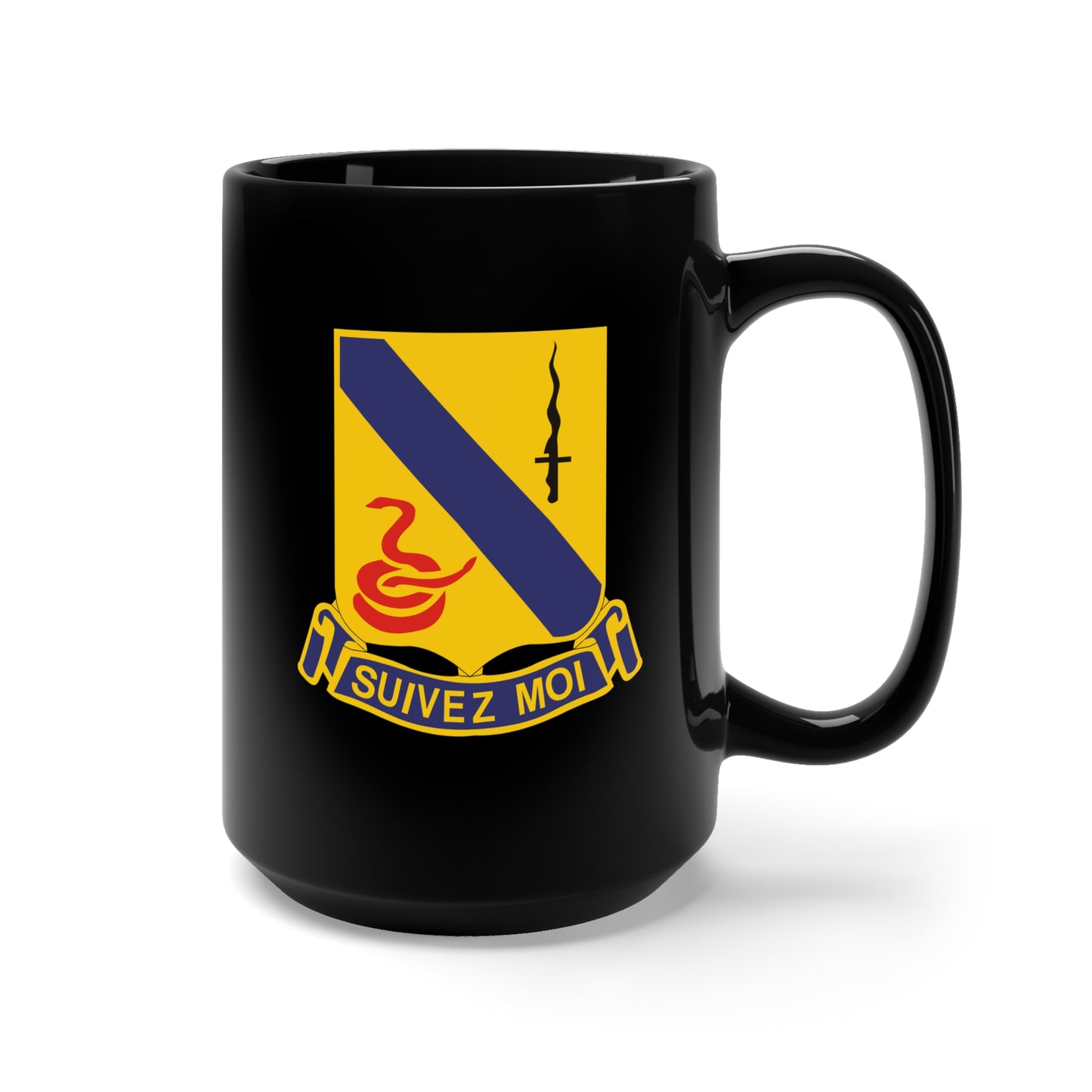 Black Mug 15oz - Army  - 14th Cavalry Regiment wo Txt