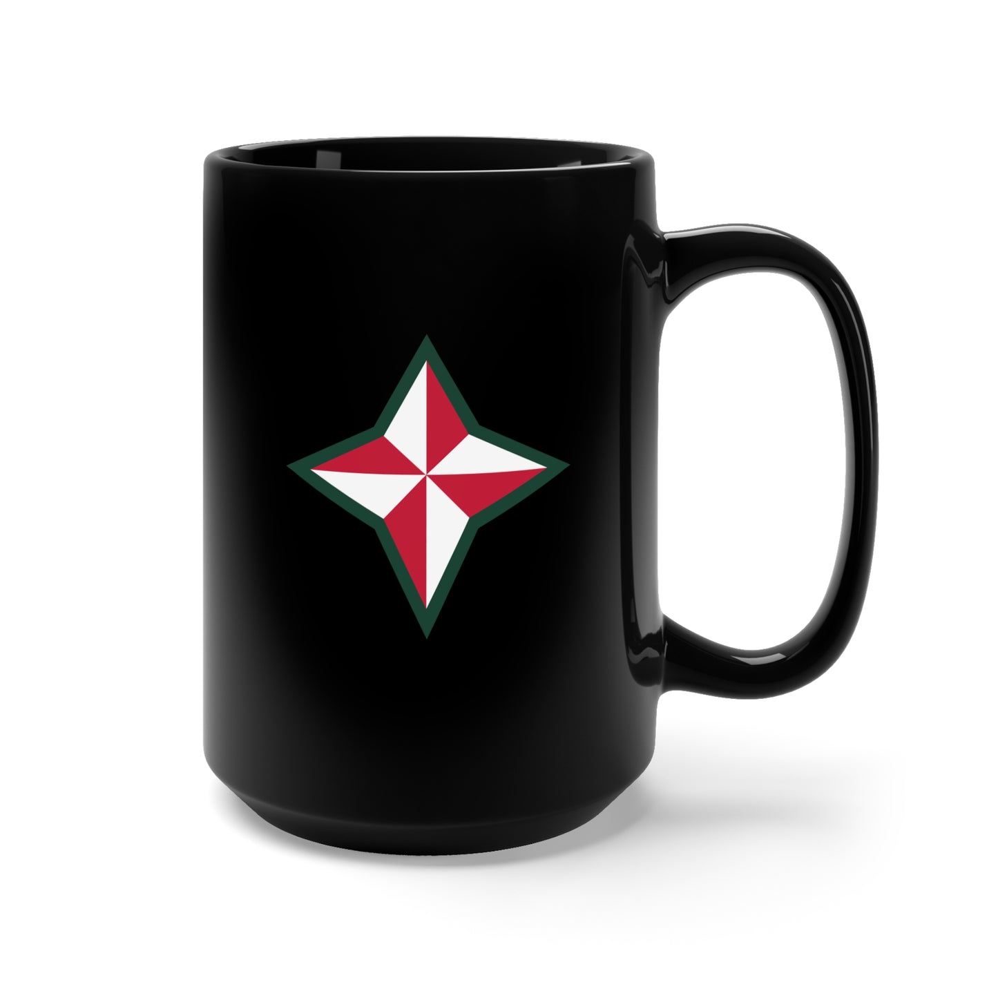 Black Mug 15oz - SSI - 48th Armored Division X 300