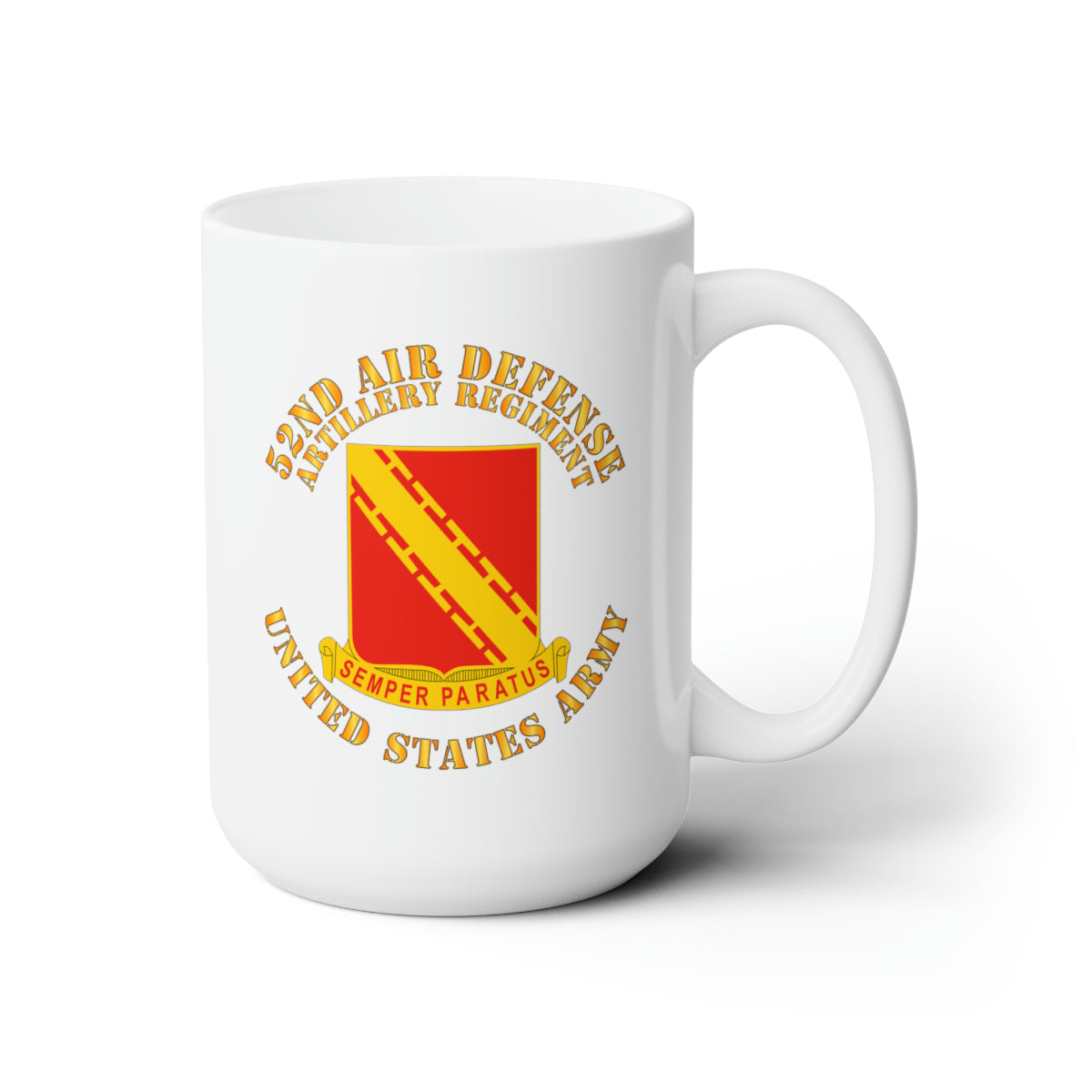 White Ceramic Mug 15oz - Army - 52nd Air Defense Artillery Regiment - US Army