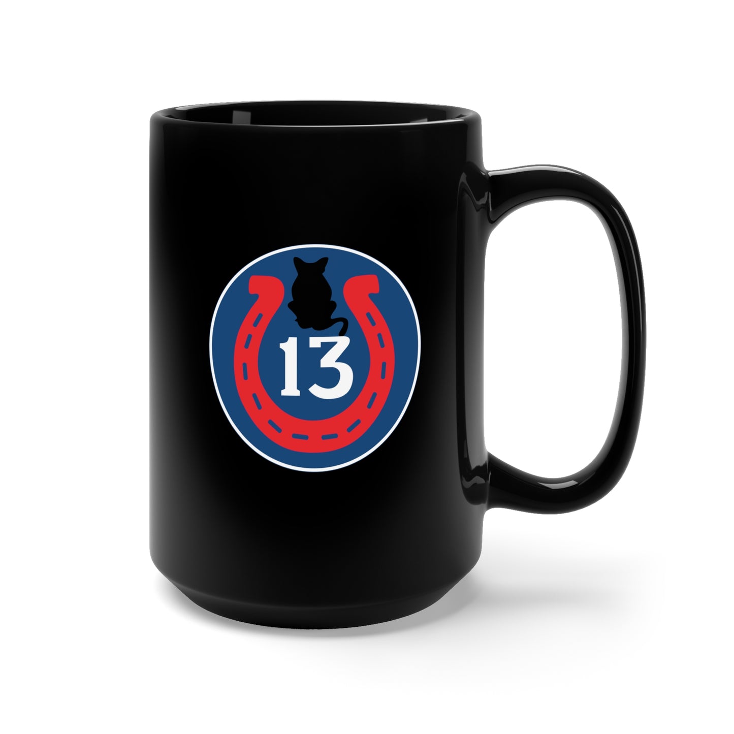 Black Mug 15oz - SSI - 13th Infantry Division - Cat X 300