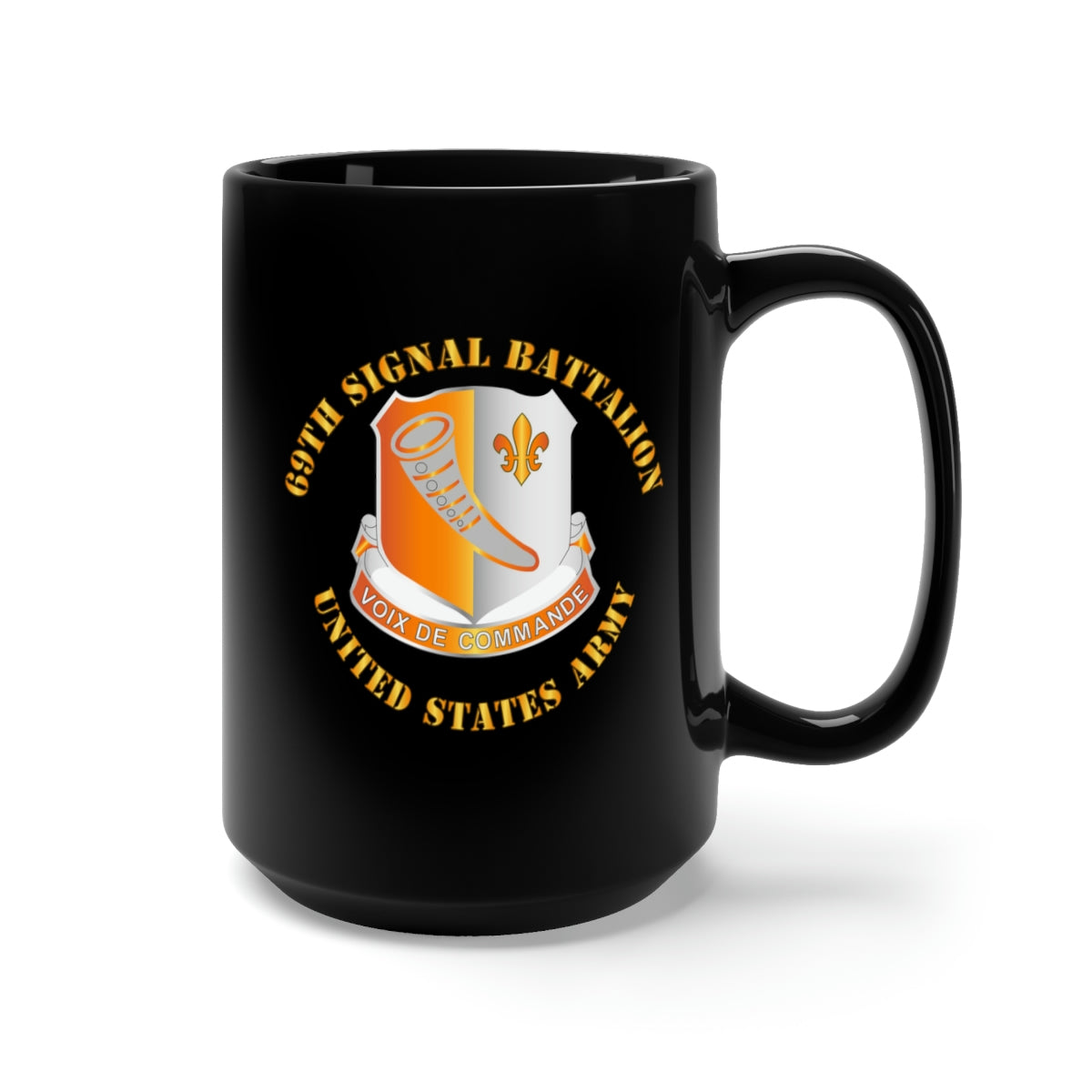 Black Mug 15oz - 69th Signal Battalion - Us Army