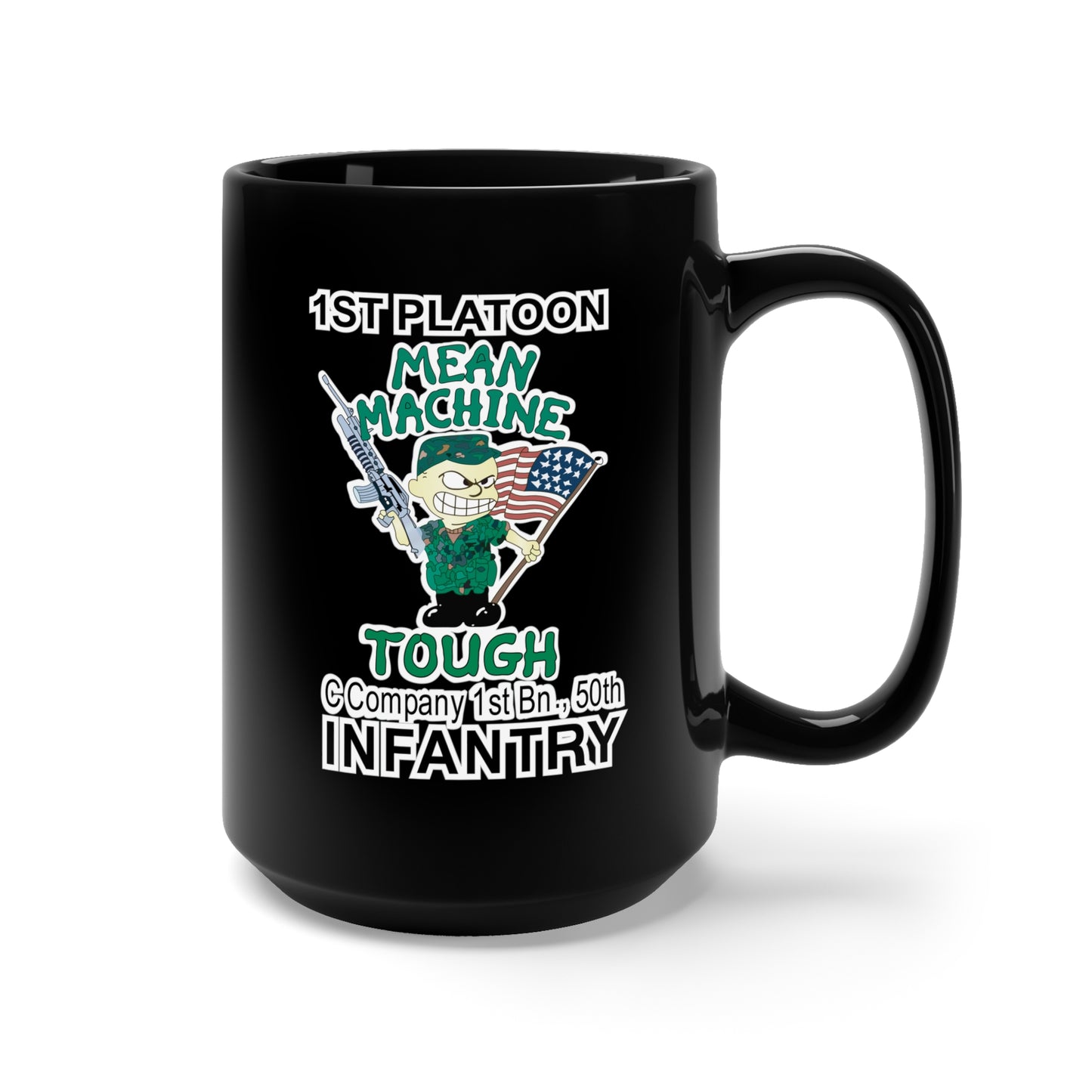 Black Mug 15oz - 1st Platoon Infantry X 300