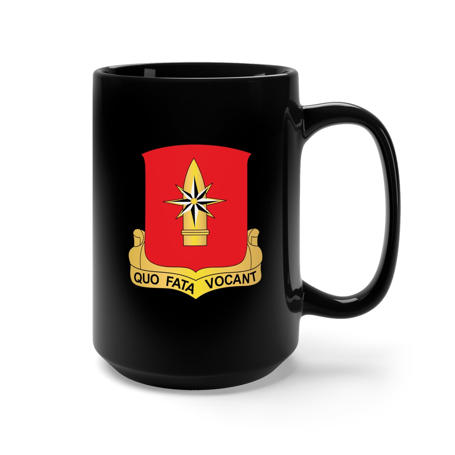 Black Mug 15oz - 43rd Field Artillery Battalion - Red wo Txt X 300