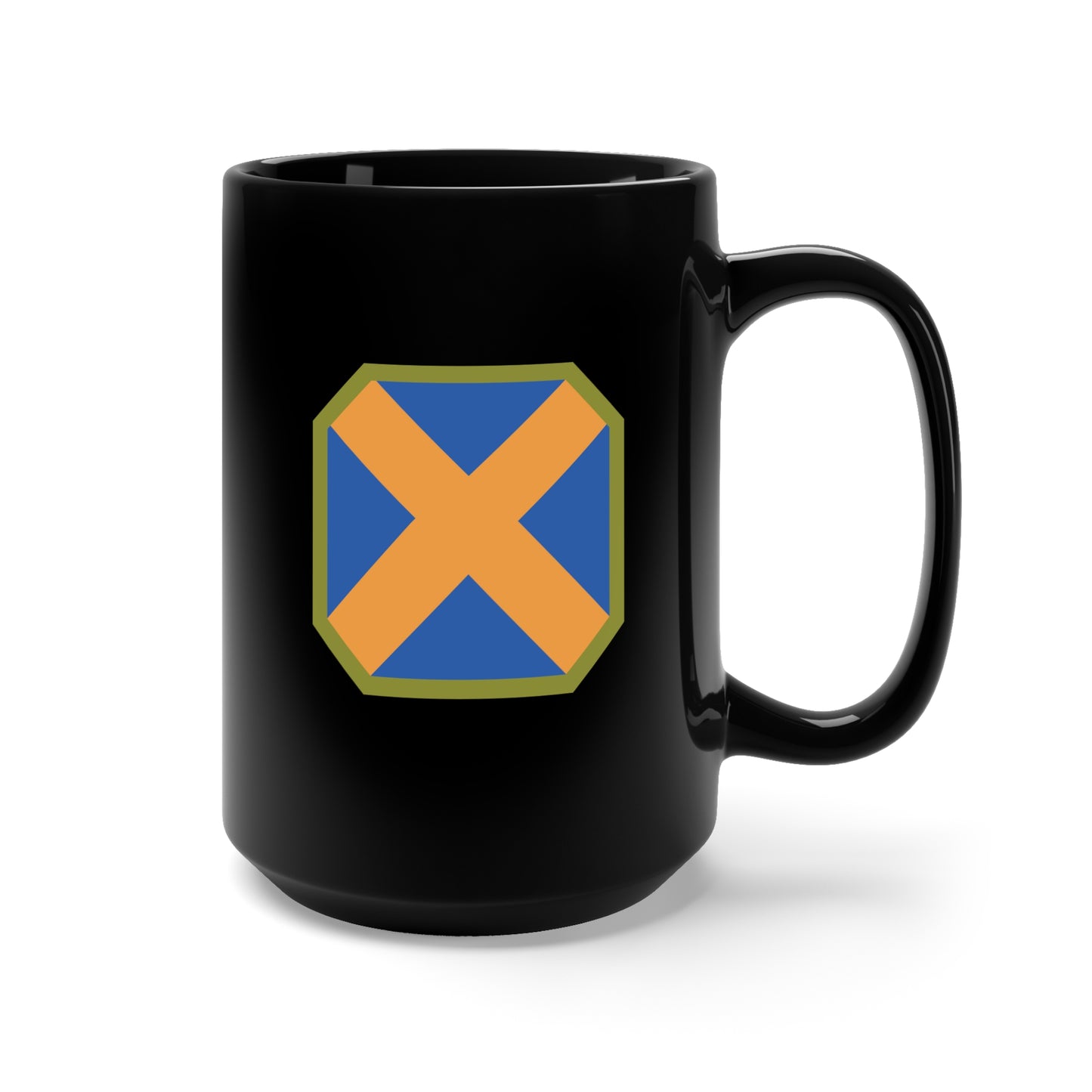 Black Mug 15oz - SSI - 14th Infantry Division Phantom  X 300