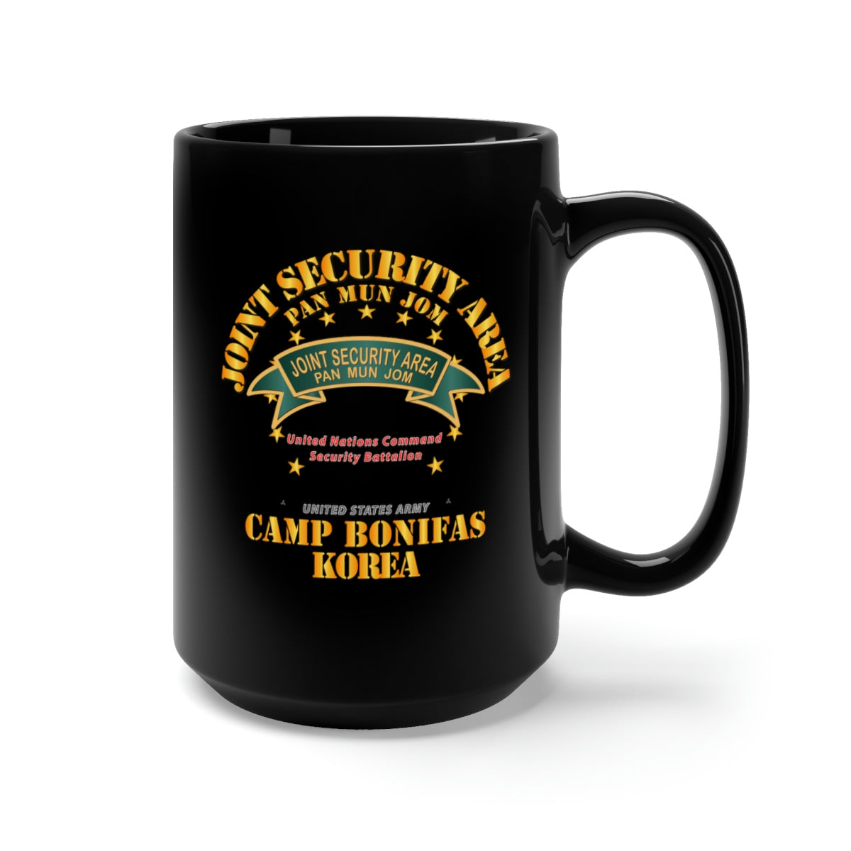 Black Mug 15oz - Army - JSA - Camp Bonifas Korea
