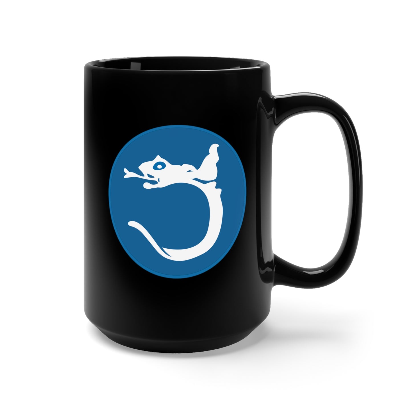 Black Mug 15oz - Army - 130th Infantry Division - SSI wo Txt X 300
