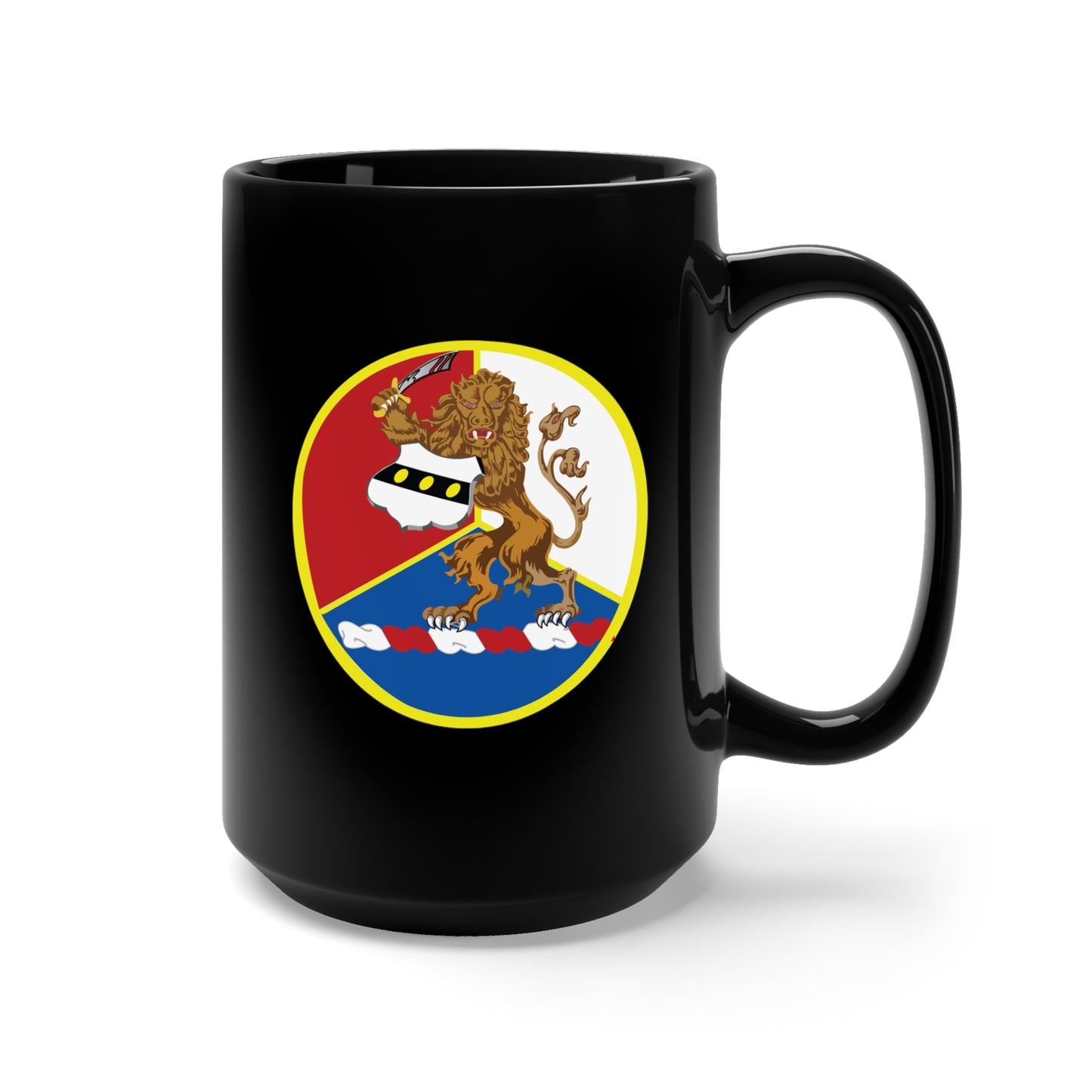 Black Mug 15oz - 28th Infantry Division - DUI wo Txt X 300