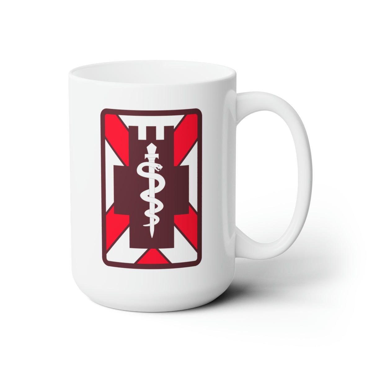 White Ceramic Mug 15oz - Army - 5th Medical Brigade wo Txt