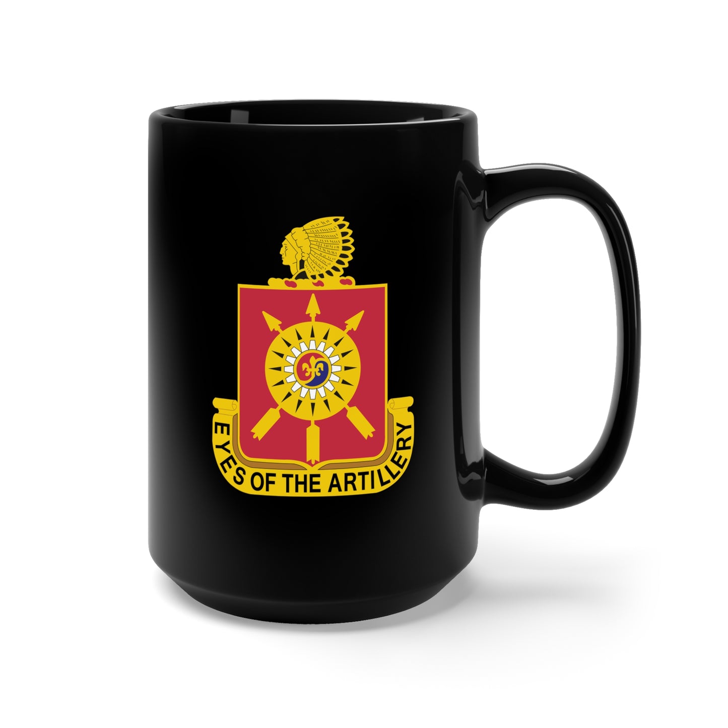 Black Mug 15oz - Army - 171st Field Artillery Regiment - DUI wo Txt X 300