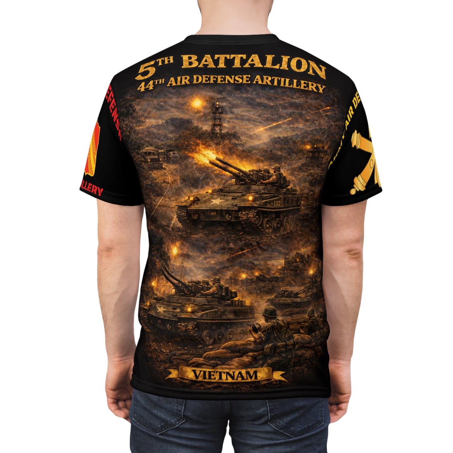 44th Air Defense Artillery M42 Duster Vietnam Tribute Tee | All-Over Print
