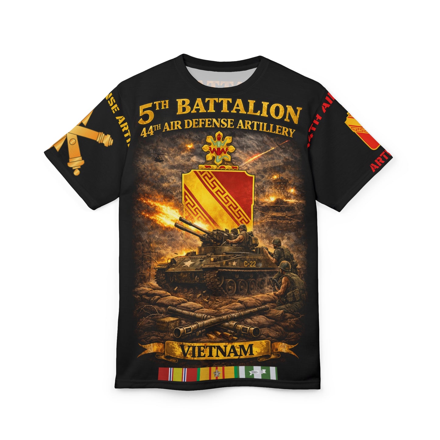 44th Air Defense Artillery M42 Duster Vietnam Tribute Tee | All-Over Print